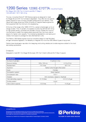 Motores Perkins 1206E-E70TTA