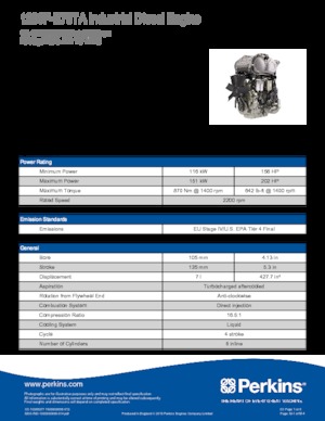 Motores Perkins 1206F-E70TA
