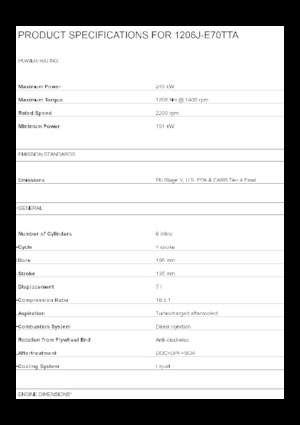 Motores Perkins 1206J-E70TTA