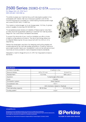 Motores Perkins 2506D-E15TA