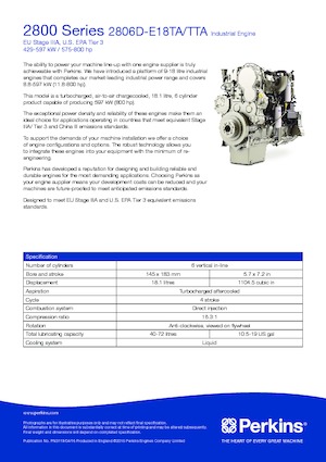 Motores Perkins 2806D-E18TTA