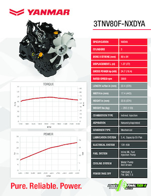 Motores Yanmar 3TNV80F-NXDYA