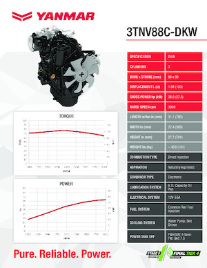 Motores Yanmar 3TNV88C-DKW