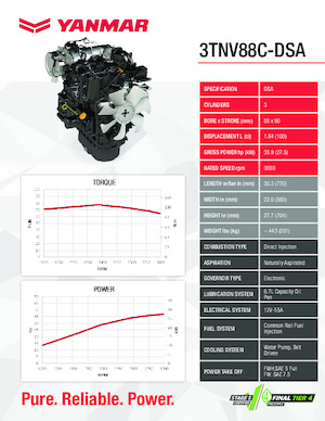 Motores Yanmar 3TNV88C-DSA