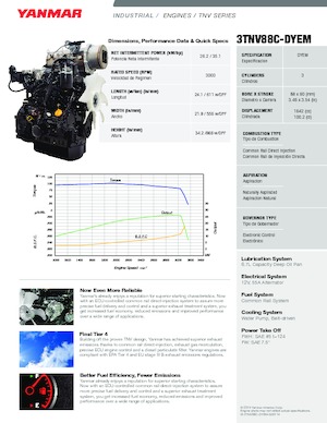 Motores Yanmar 3TNV88C-DYEM