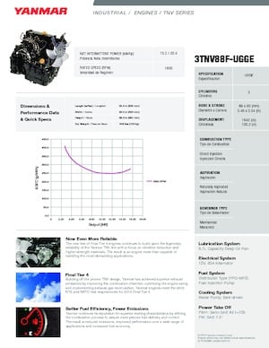 Motores Yanmar 3TNV88F-UGGE