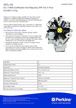 Motores Perkins 402J-05