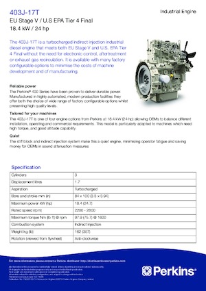 Motores Perkins 403J-E17T