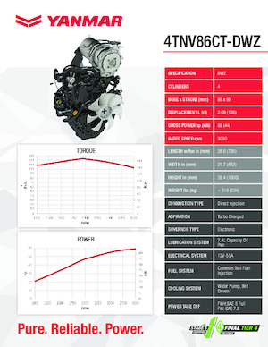 Motores Yanmar 4TNV86CT-DWZ