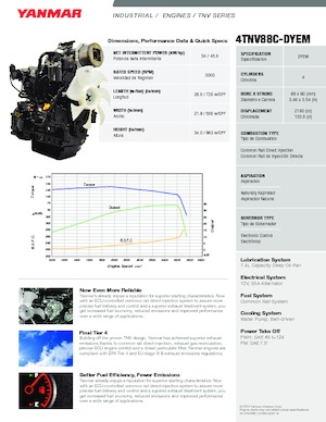 Motores Yanmar 4TNV88C-DYEM
