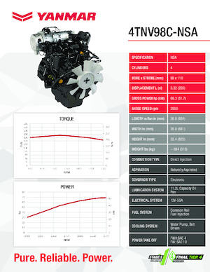 Motores Yanmar 4TNV98C-NSA