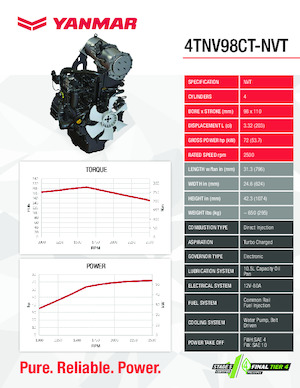 Motores Yanmar 4TNV98CT-NVT