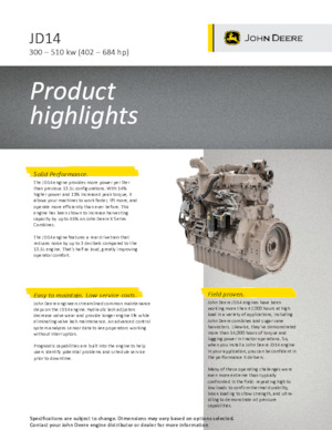 Motores John Deere Construction 6136CI440