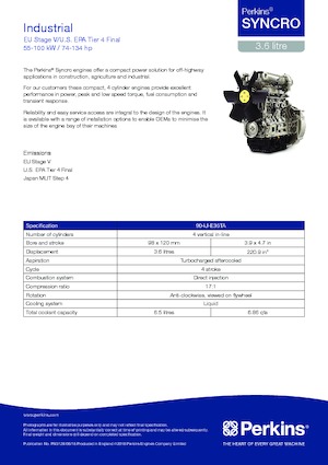 Motores Perkins 904D-E36TA