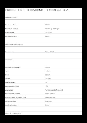 Motores Perkins 904EA-E36TA