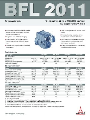 Motores Deutz F 2 L 2011