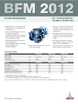 Motores Deutz BF 4 M 2012