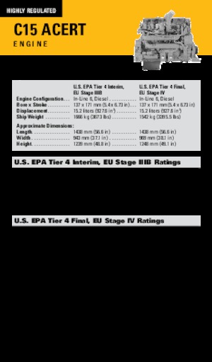 Motores Caterpillar C15 Acert