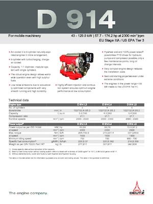 Motores Deutz D 914 L4