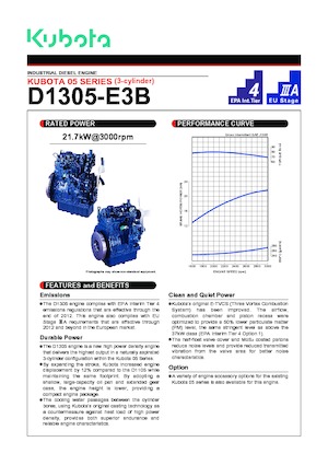 Motores Kubota D1305