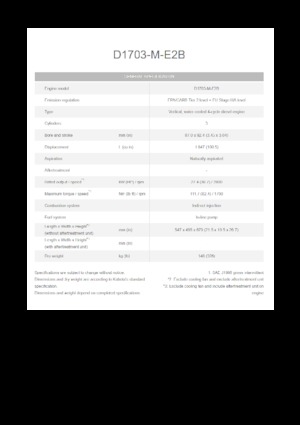Motores Kubota D1703-M-E2B