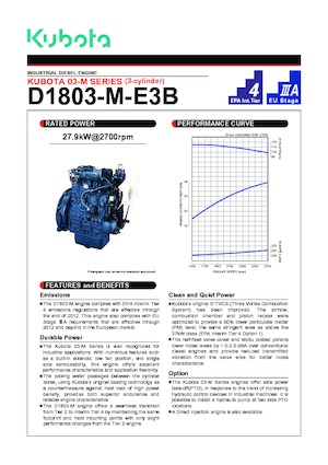 Motores Kubota D1803-M-DI-E2B