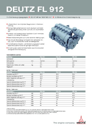 Motores Deutz F 4 L 912 / W