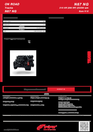 Motores FPT Industrial N67 NG (210 kW)