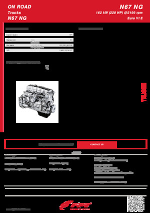 Motores FPT Industrial N67 NG ENT (162 kW) 