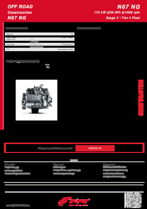 Motores FPT Industrial N67 NG ENT (172 kW)