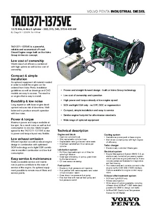 Motores Volvo Penta TAD1372VE