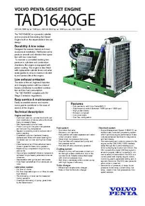 Motores Volvo Penta TAD1640GE