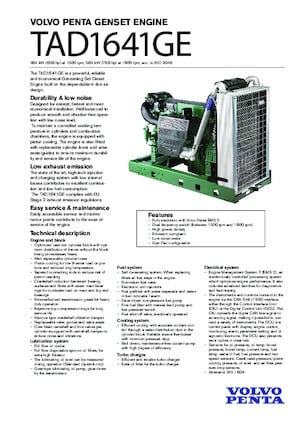Motores Volvo Penta TAD1641GE