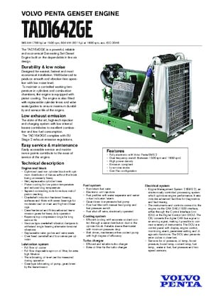 Motores Volvo Penta TAD1642GE