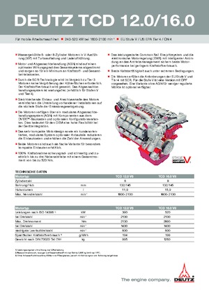Motores Deutz TCD 12.0 V6