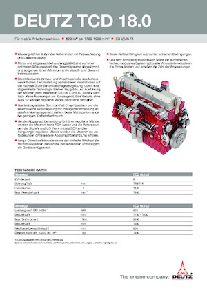 Motores Deutz TCD 18.0 L6
