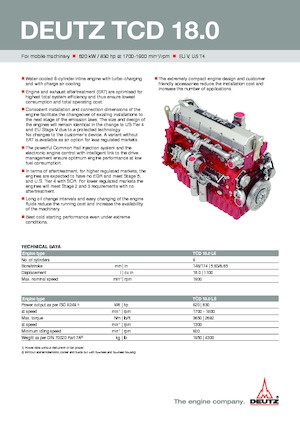 Motores Deutz TCD 18.0 L6