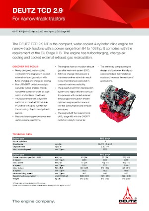 Motores Deutz TCD 2.9 L4
