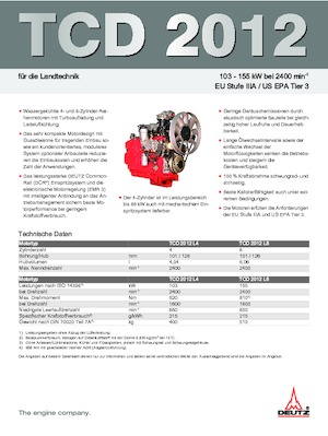 Motores Deutz TCD 2012 L6