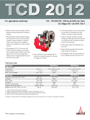 Motores Deutz TCD 2012 L6