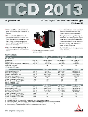 Motores Deutz TCD 2013 L6 2V
