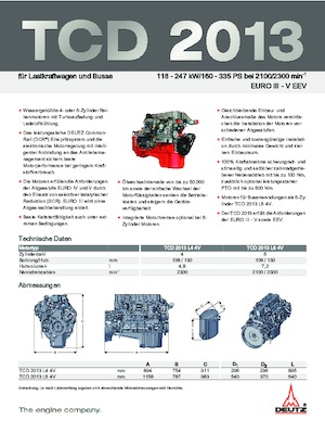 Motores Deutz TCD 2013 L6 4V