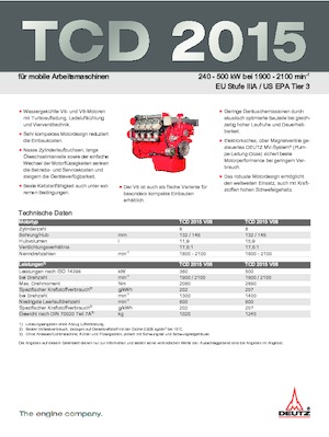 Motores Deutz TCD 2015 V8