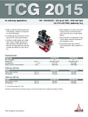 Motores Deutz TCG 2015 V6
