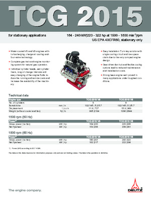 Motores Deutz TCG 2015 V6