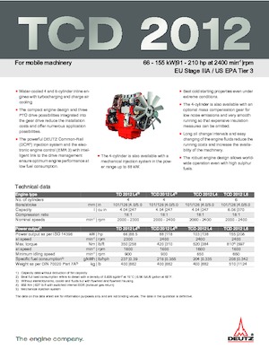 Motores Deutz TD 2012 L4