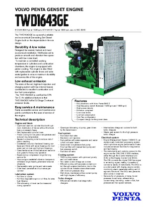 Motores Volvo Penta TWD1643GE