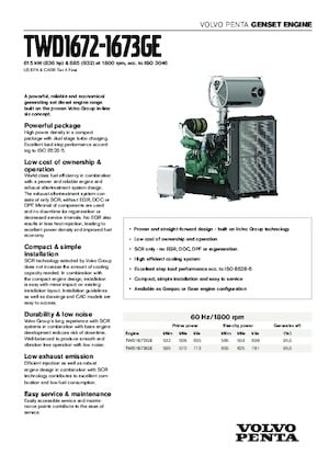 Motores Volvo Penta TWD1672GE