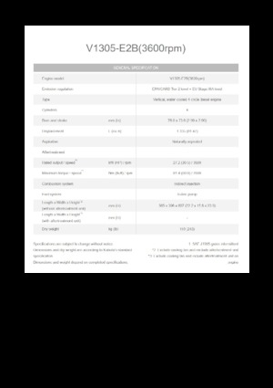 Motores Kubota V1305-E2B