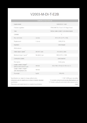 Motores Kubota V2003-M-DI-T-E2B
